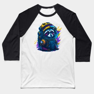 Astroraccoon in Orbit Baseball T-Shirt